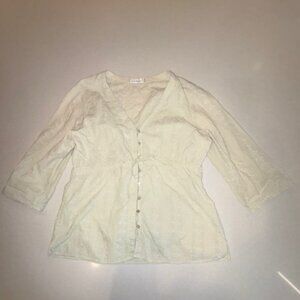 Cut Loose Cotton Blouse, Size L, Excellent Condition